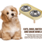 ElevaPaws Stainless Steel Raised Dual Pet Bowl 1