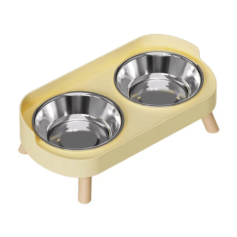 ElevaPaws Stainless Steel Raised Dual Pet Bowl 3