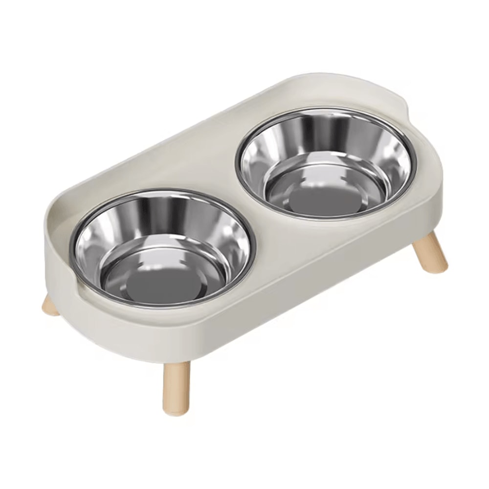 ElevaPaws Stainless Steel Raised Dual Pet Bowl 4