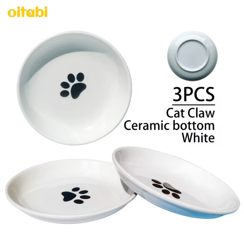 WhiskerEase Ceramic AntiWhisker Fatigue Pet Bowl Set 2