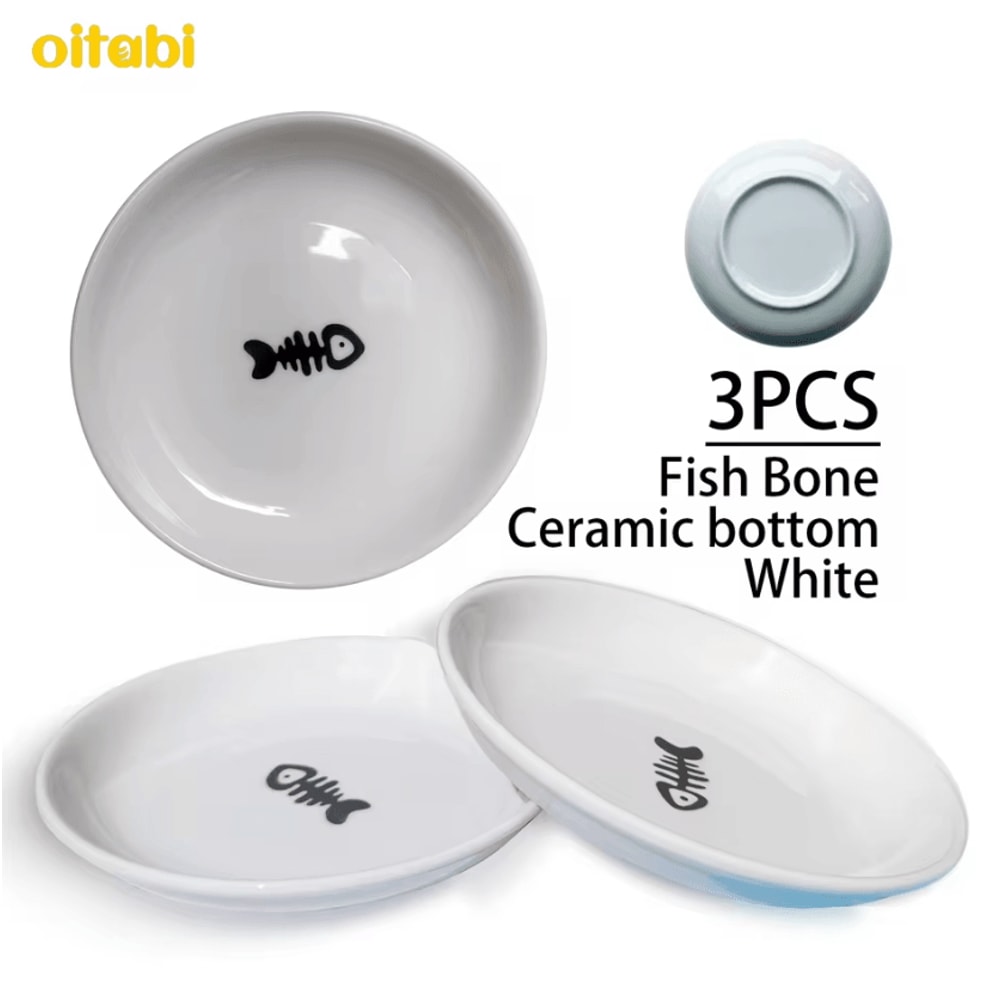 WhiskerEase Ceramic AntiWhisker Fatigue Pet Bowl Set 3
