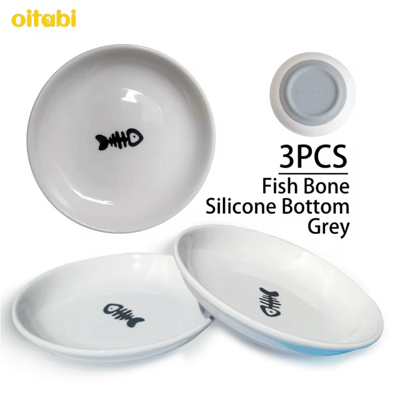 WhiskerEase Ceramic AntiWhisker Fatigue Pet Bowl Set 5