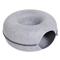 Cozy Tunnel Donut Cat Bed Interactive Felt Play House 3