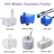FreshFlow USB Water Fountain Replacement Pump For Pets 0