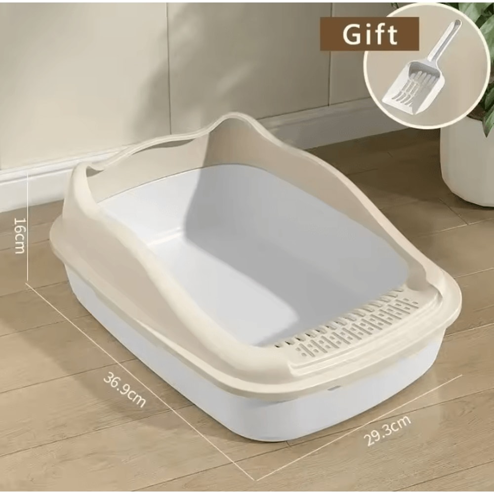 SplashGuard Small Cat Litter Box For Kittens Indoor Cats 0