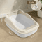 SplashGuard Small Cat Litter Box For Kittens Indoor Cats 0