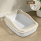 SplashGuard Small Cat Litter Box For Kittens Indoor Cats 0