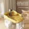 CrystalFlow Transparent Cat Water Fountain With USB Filter Pump 0