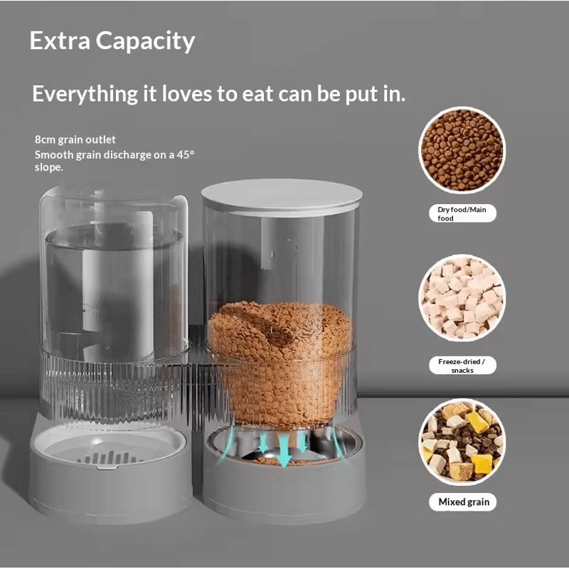GravityFlow Automatic Pet Feeder Water Dispenser Station 2
