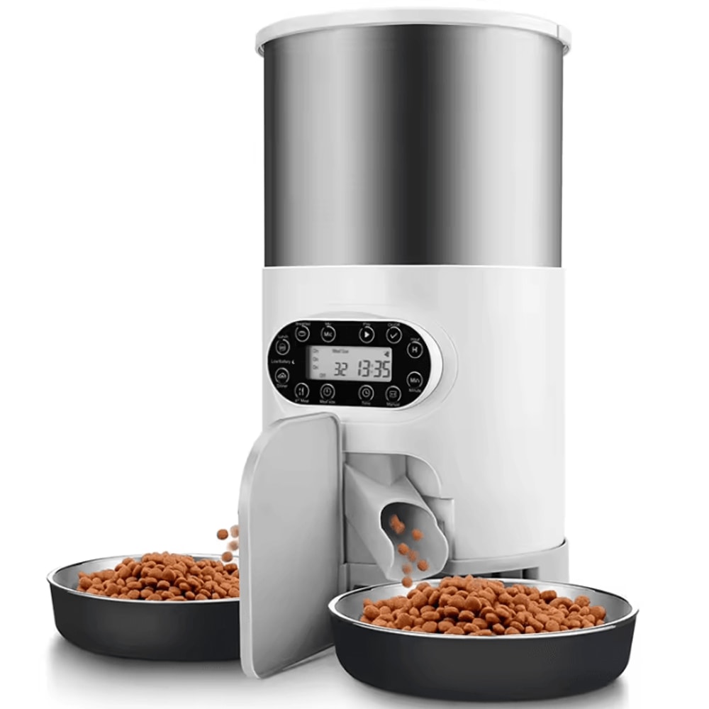 Smart AppControlled Automatic Pet Feeder With Dual Meal Tray 3