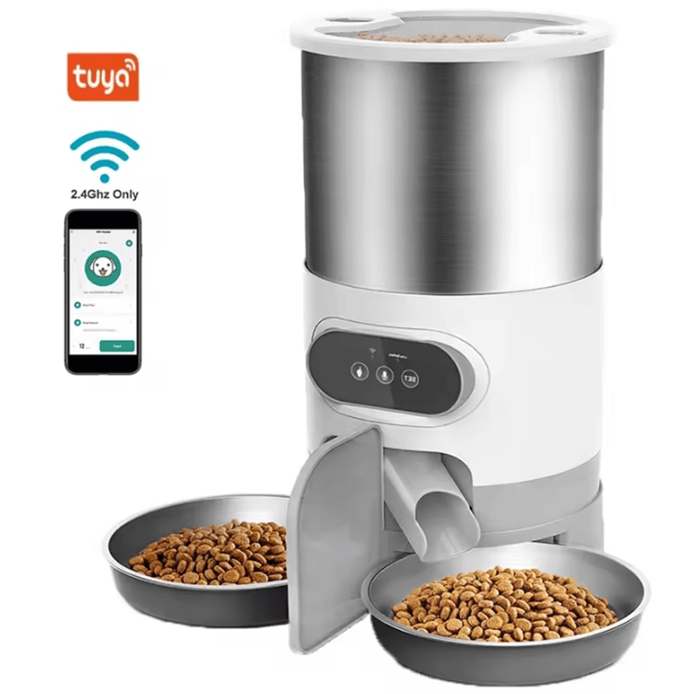 Smart AppControlled Automatic Pet Feeder With Dual Meal Tray 4