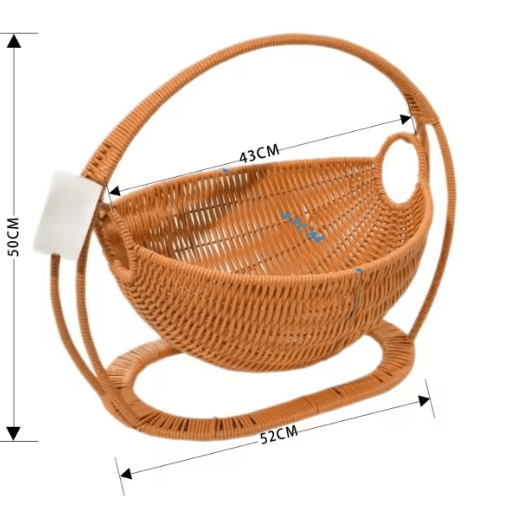 Cozy Rattan Cat Hammock Bed With Hanging Bracket For Indoor Pets 5