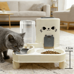 automatic gravity pet feeder & water dispenser set with large capacity