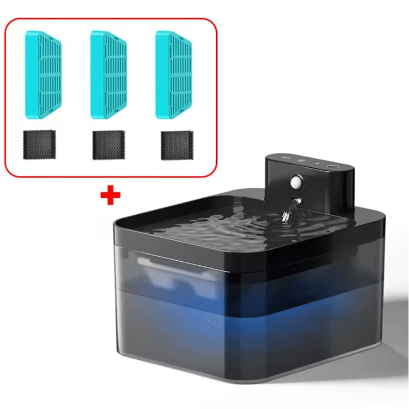 ROJECO Wireless Smart Cat Water Fountain With Infrared Sensor 5