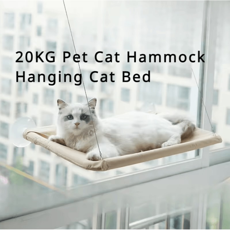 HeavyDuty Window Cat Hammock Bed With Sunny Perch Mount 0
