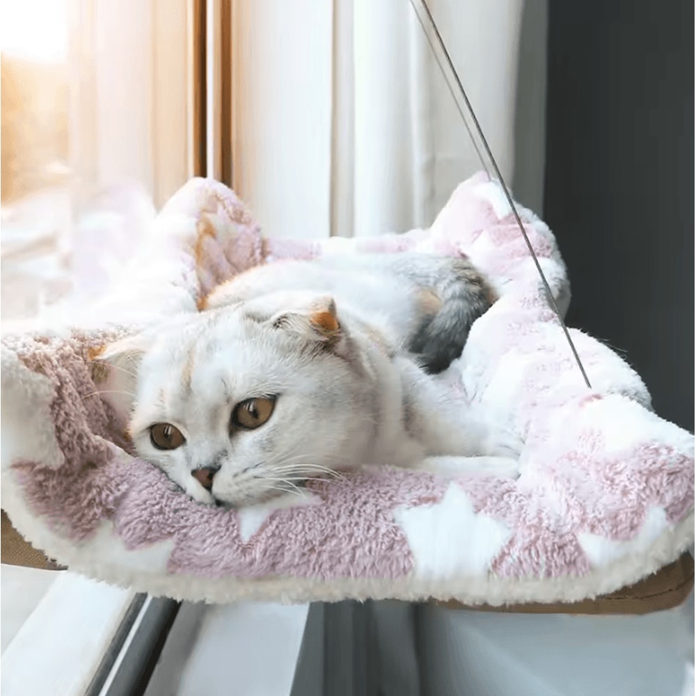 HeavyDuty Window Cat Hammock Bed With Sunny Perch Mount 1