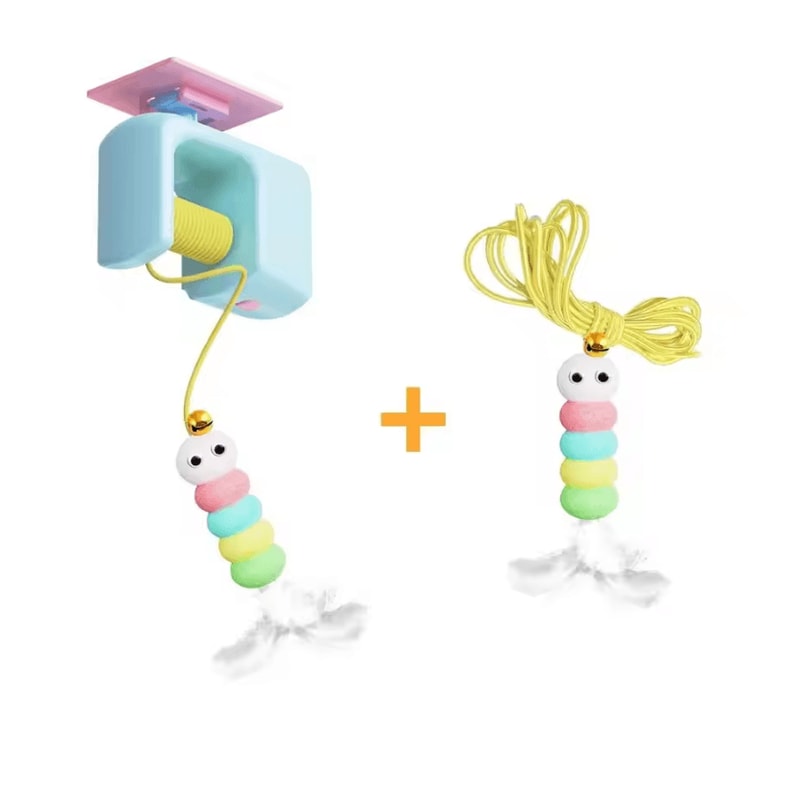 Smart Hanging Door Cat Toy With Auto Swing Feather Teaser 3