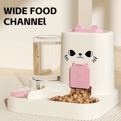 large-capacity automatic pet feeder & water dispenser set