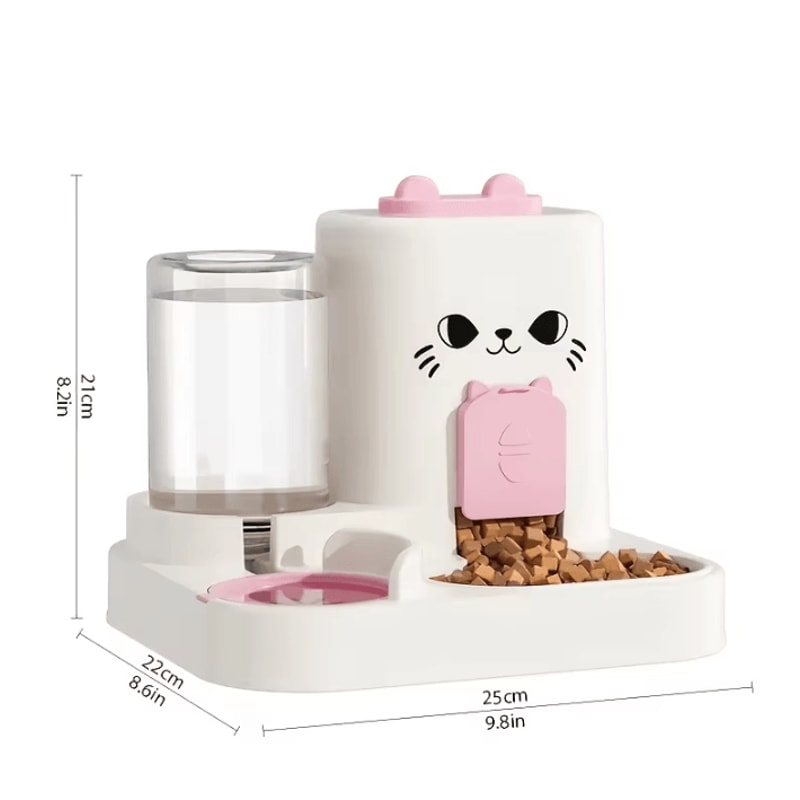 LargeCapacity Automatic Pet Feeder Water Dispenser Set 1