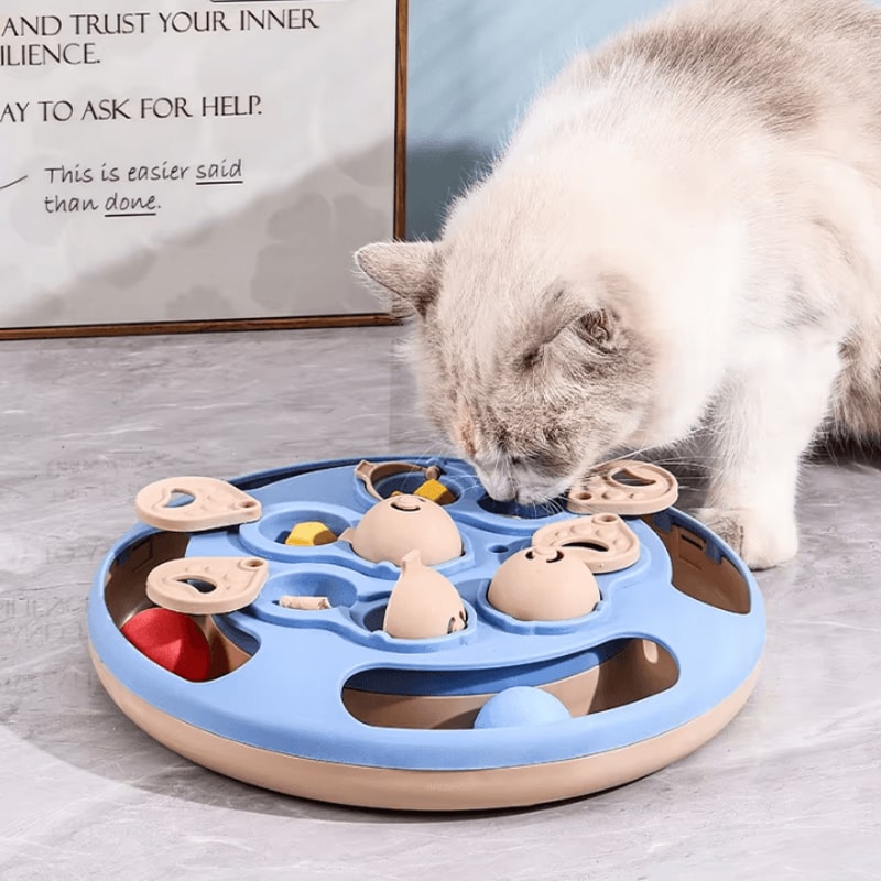 SpinTreat Interactive Slow Feeder Puzzle Toy For Cats 0