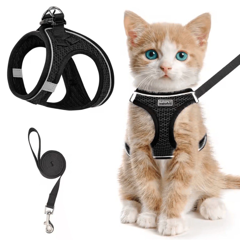 SafeStride Reflective Cat Puppy Harness Set 3
