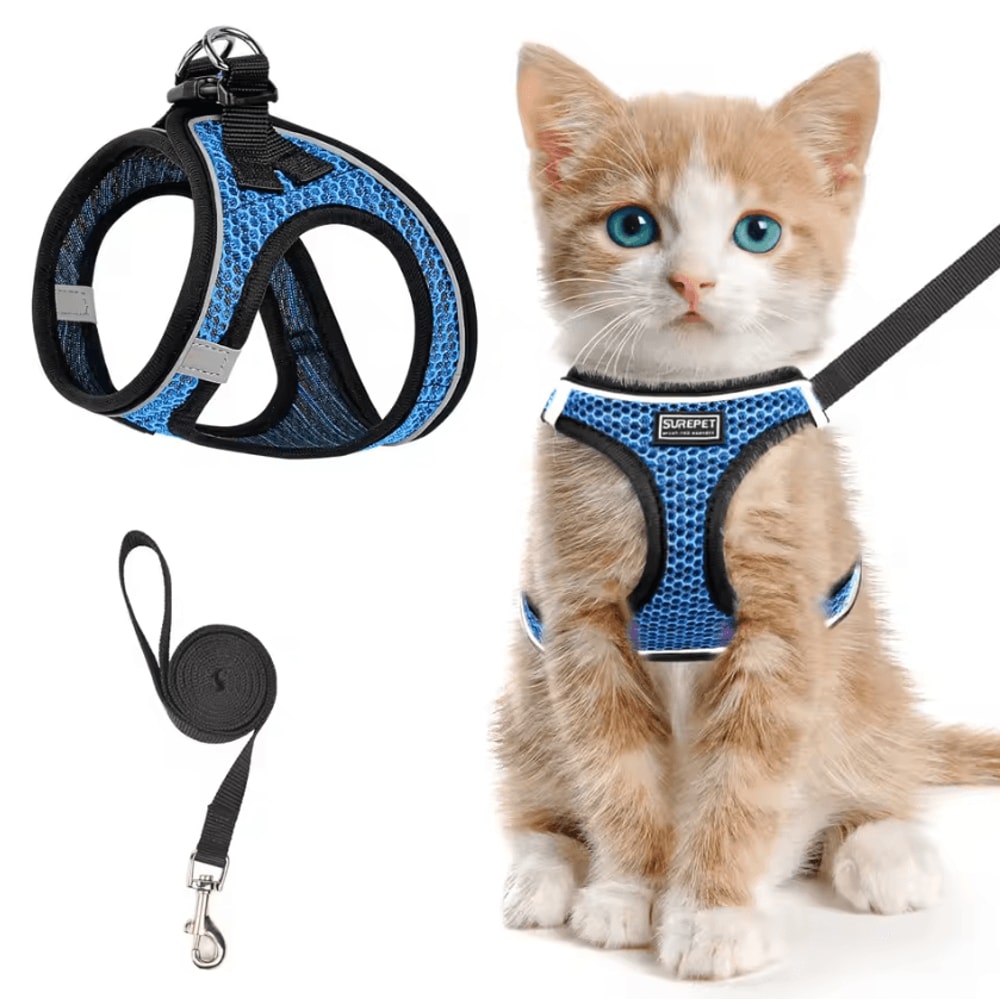 SafeStride Reflective Cat Puppy Harness Set 4