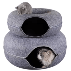 cozyloop felt cat tunnel bed & play cave