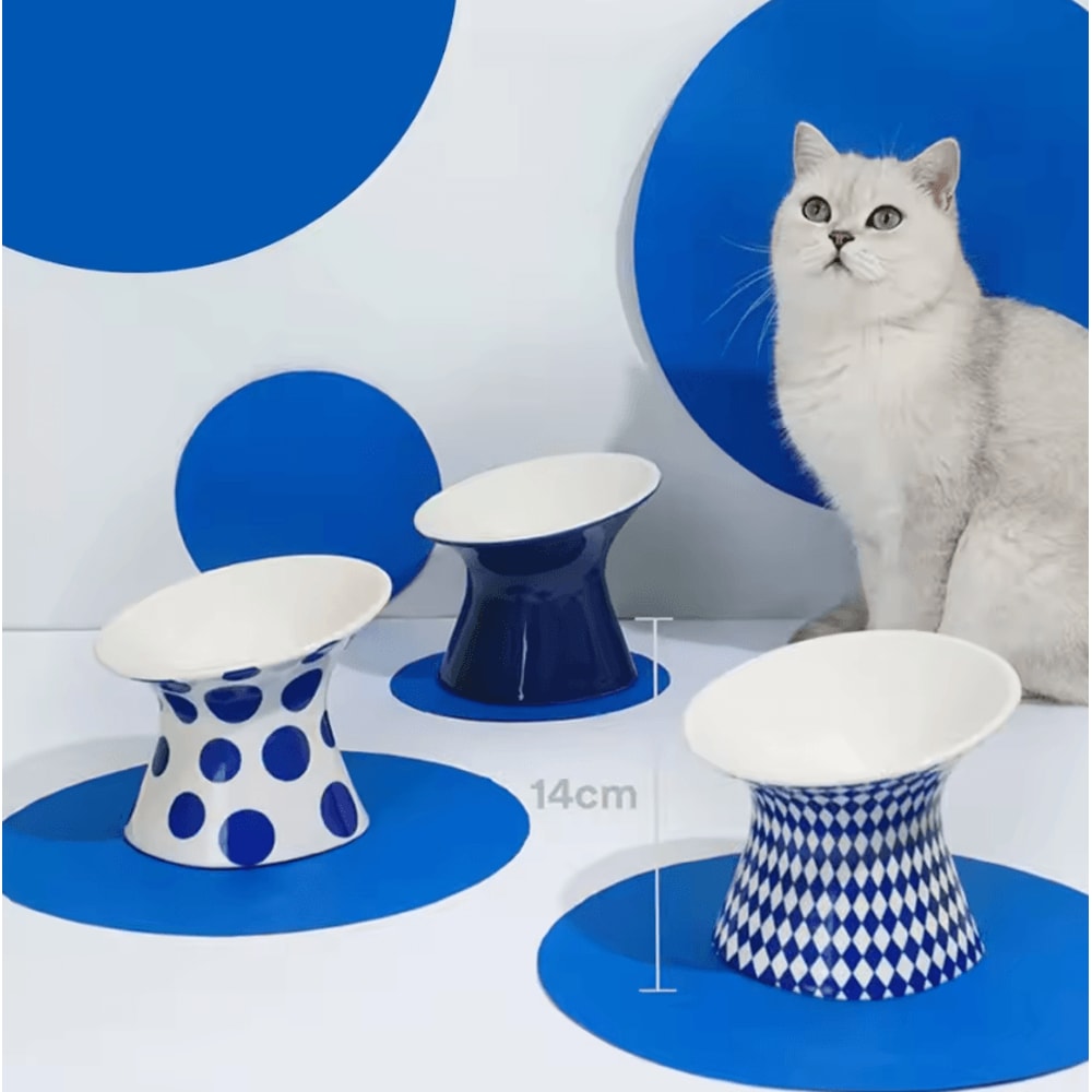 ElevaBowl Ceramic Pet Feeding Set 0