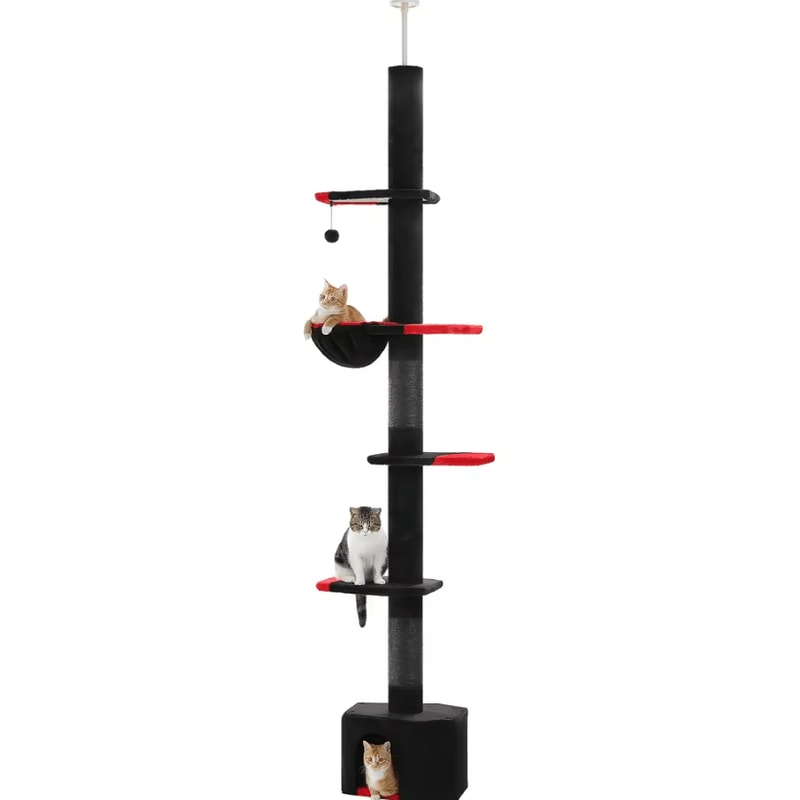 SkyClimb FloortoCeiling Cat Tree Tower 4