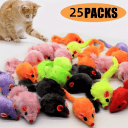 tinyhunter plush mouse cat toys – 25-piece interactive play set