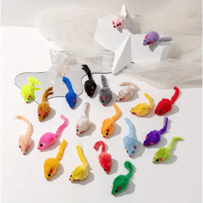 TinyHunter Plush Mouse Cat Toys 25Piece Interactive Play Set 1