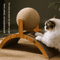 PawSpin 2in1 Wooden Cat Scratching Ball Sisal Scratch Board 0