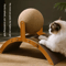 PawSpin 2in1 Wooden Cat Scratching Ball Sisal Scratch Board 0