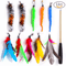 FlutterCatch Retractable Cat Wand Toy With Feather Caterpillar Refill Set 3