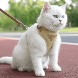 pawventures breathable cat & puppy harness leash set