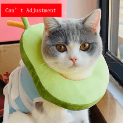 avocado toast pet recovery collar – soft adjustable elizabethan cone for cats & dogs