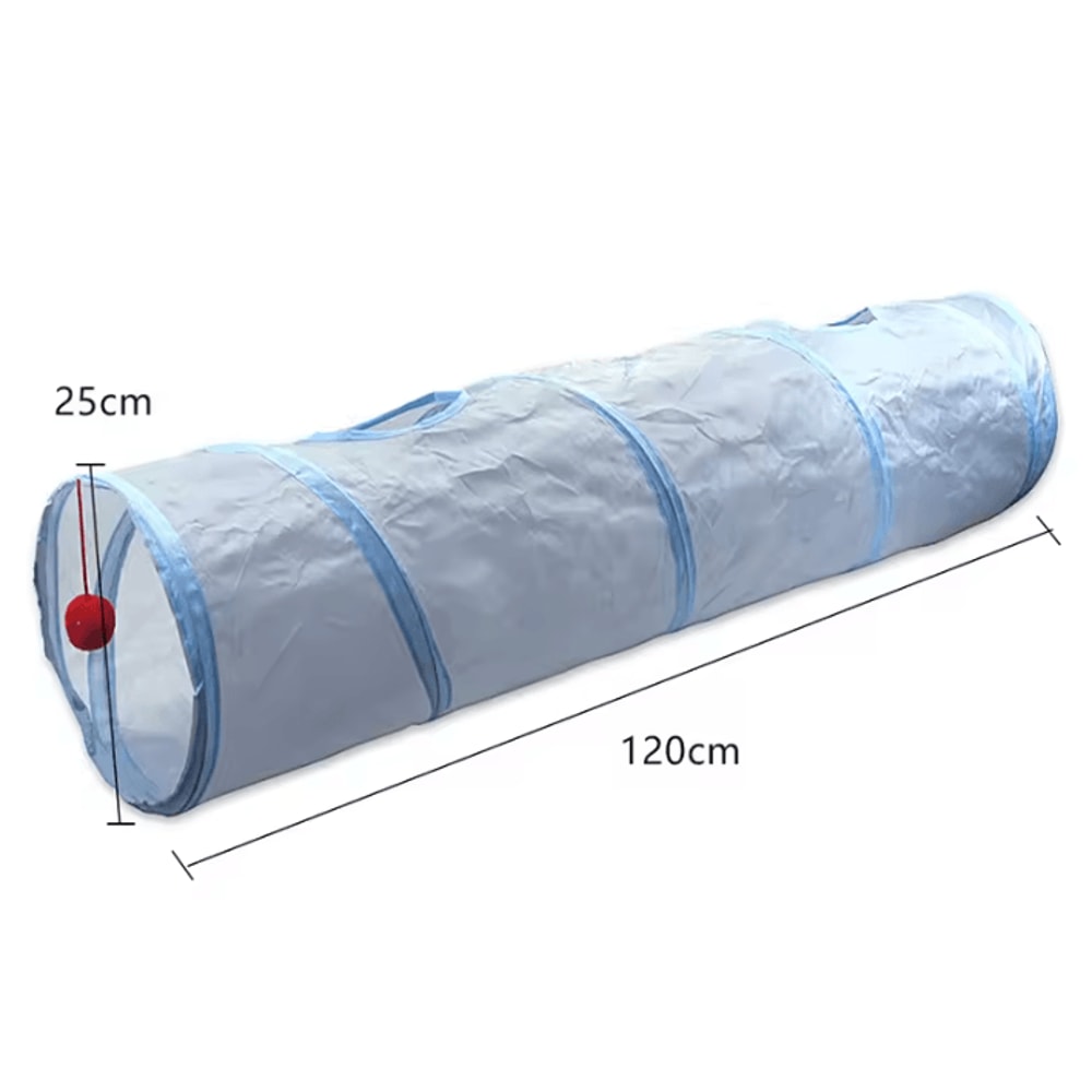 PlayPounce 3Way Cat Tunnel Foldable Interactive Tunnel Toy With Peep Hole 4