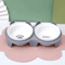 TiltEase Ceramic Pet Feeding Bowl Set Elevated Double Bowl For Cats Small Pets 5