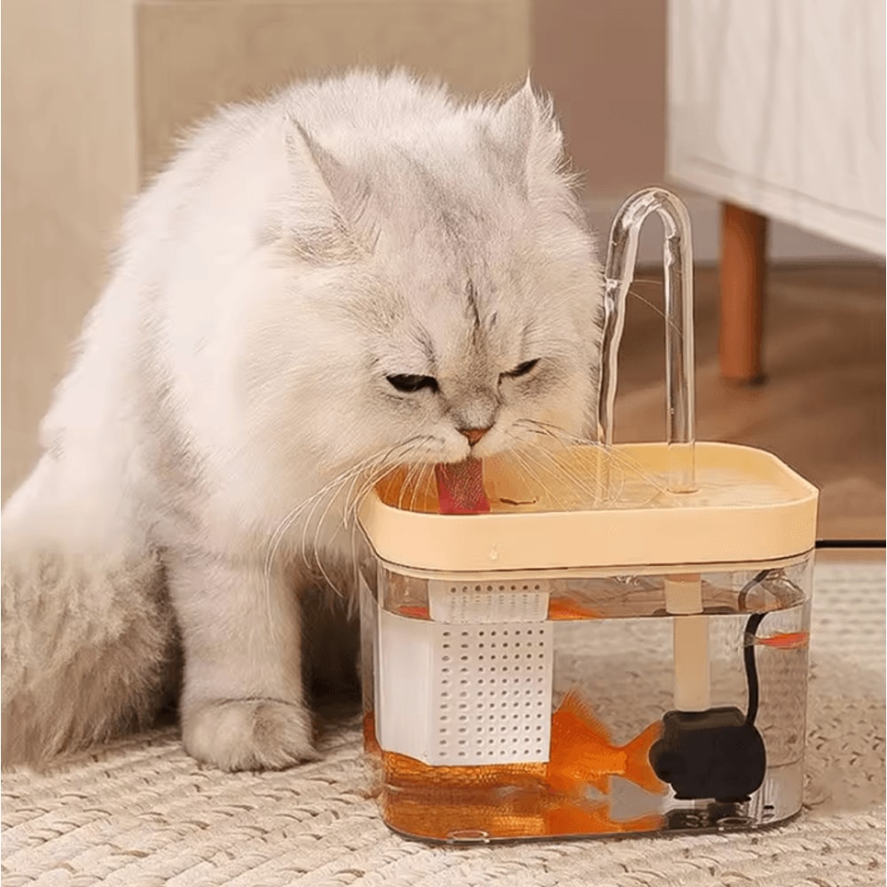 CrystalFlow Smart Pet Fountain Transparent Automatic Circulating Water Dispenser For Cats Dogs 1
