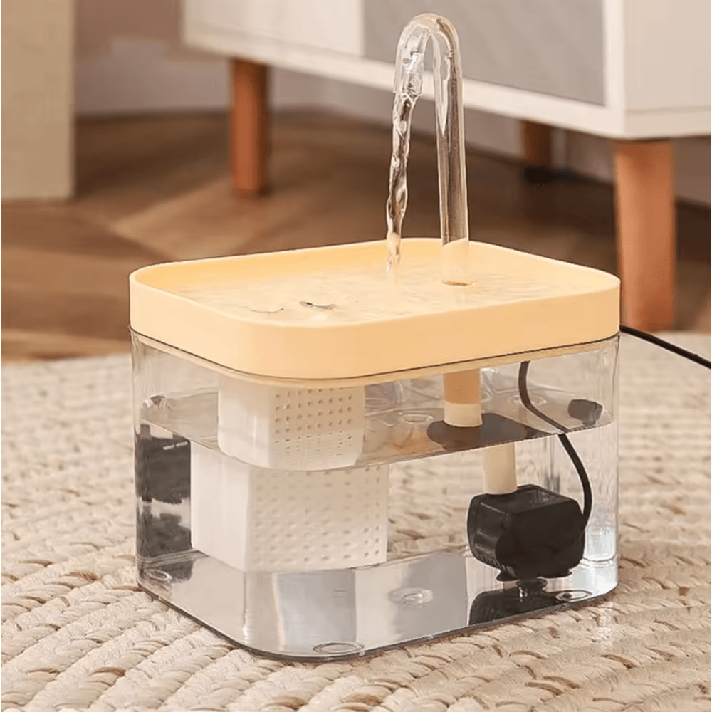 CrystalFlow Smart Pet Fountain Transparent Automatic Circulating Water Dispenser For Cats Dogs 3