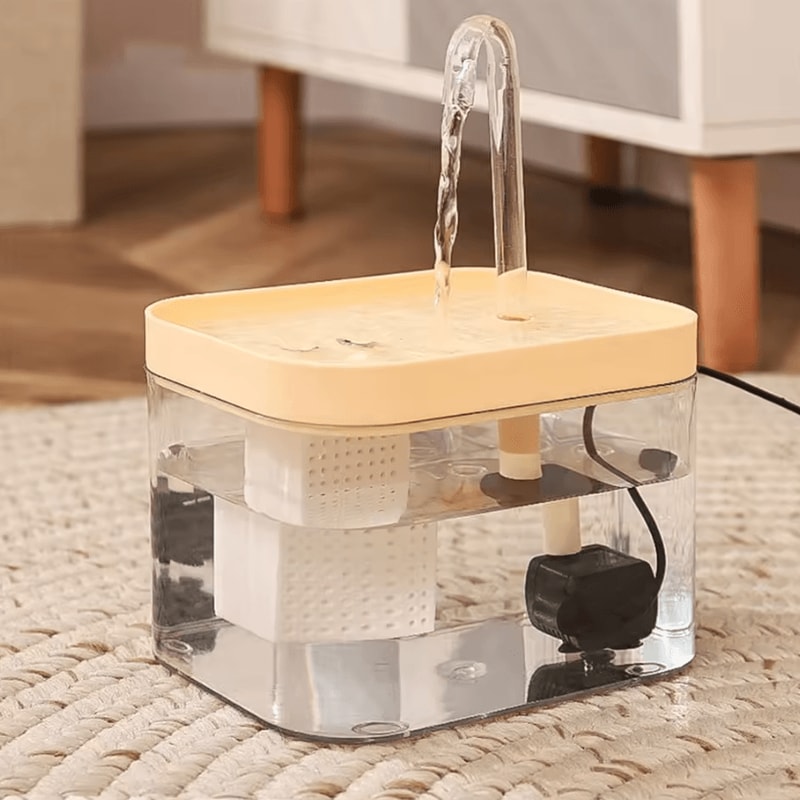 CrystalFlow Smart Pet Fountain Transparent Automatic Circulating Water Dispenser For Cats Dogs 3