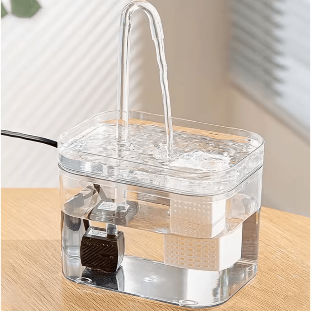 CrystalFlow Smart Pet Fountain Transparent Automatic Circulating Water Dispenser For Cats Dogs 5
