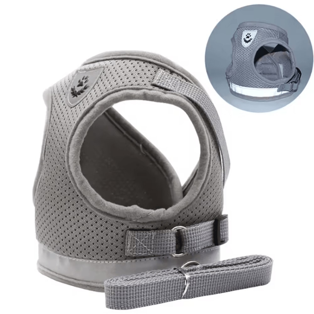 SafeStride Reflective Cat Harness Leash Set Escape Proof Soft Mesh Vest For Cats Kittens 4