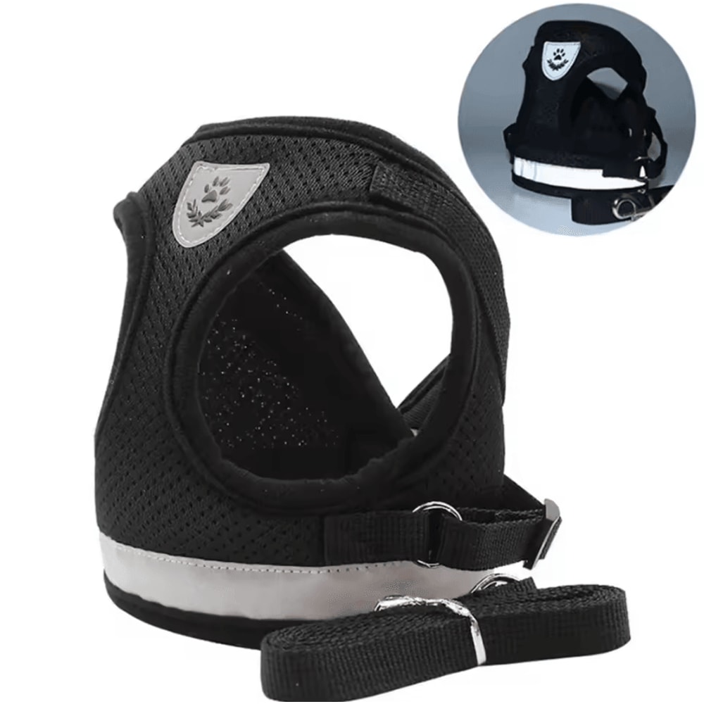 SafeStride Reflective Cat Harness Leash Set Escape Proof Soft Mesh Vest For Cats Kittens 5