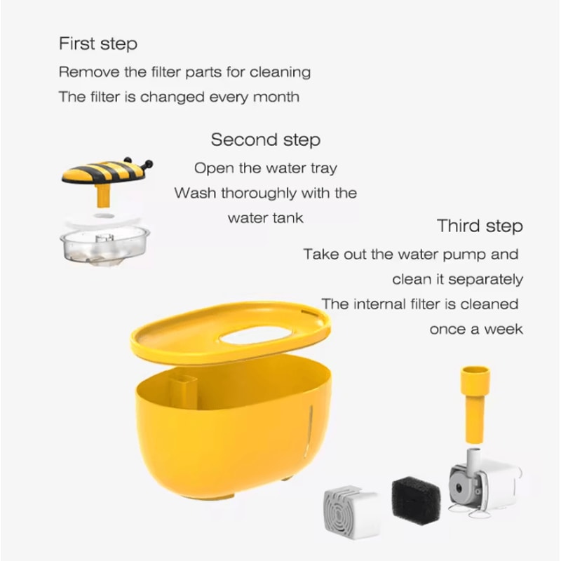 FlowFresh 2L Pet Water Fountain USB Automatic Filtered Water Dispenser For Cats Dogs 3