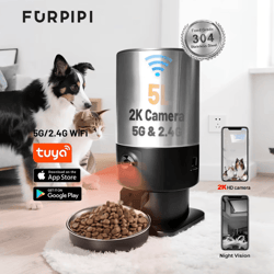 smartsight 5l automatic cat feeder with hd camera & app control