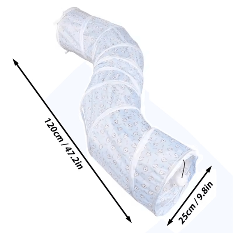TwistTunnel Collapsible SShape Cat Play Tunnel 6