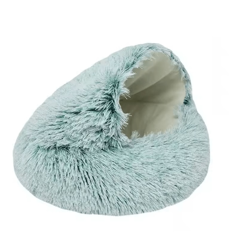 CloudNest Plush Covered Cat Bed For Cats Small Dogs 3