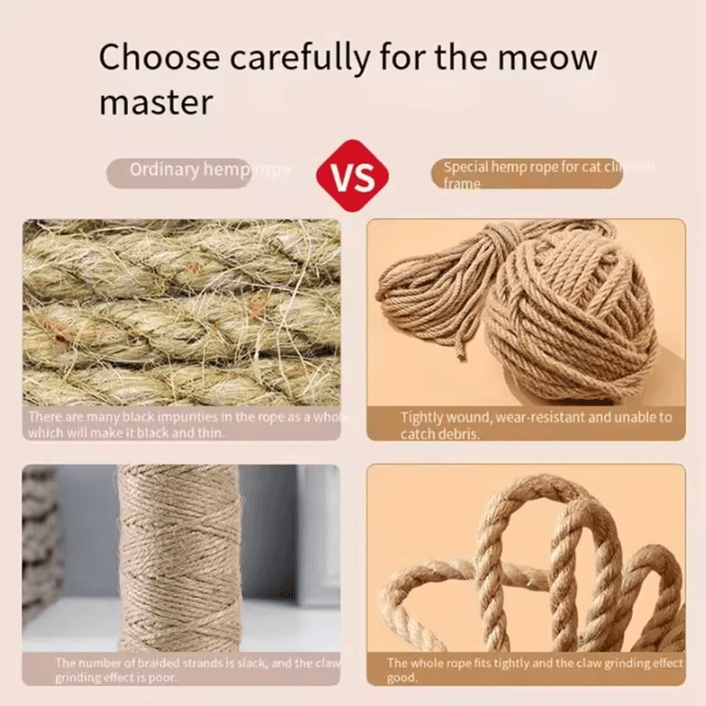ClawGuard Natural Sisal Rope For Cat Trees Scratching Posts DIY Cat Furniture 2