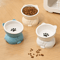 TiltEase Ceramic Pet Bowl NonSlip Slanted Feeding Bowl For Cats Small Dogs 0